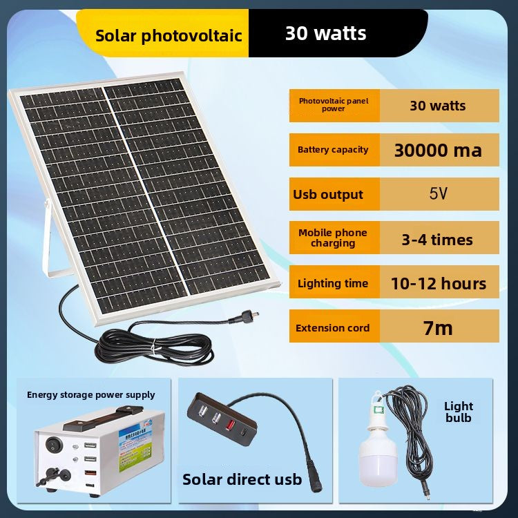 Solar Charger with Power Storage USB Portable