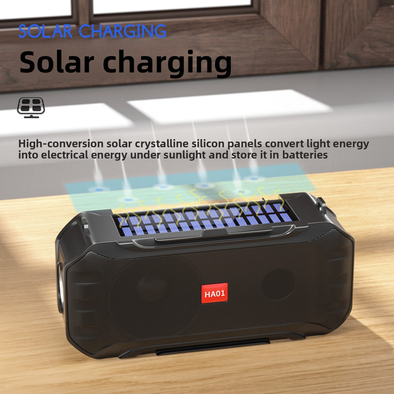 Solar charging Bluetooth stereo