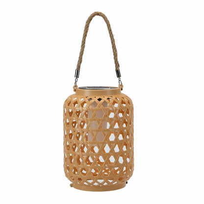 Solar Chinese Style Rattan Hanging Lantern