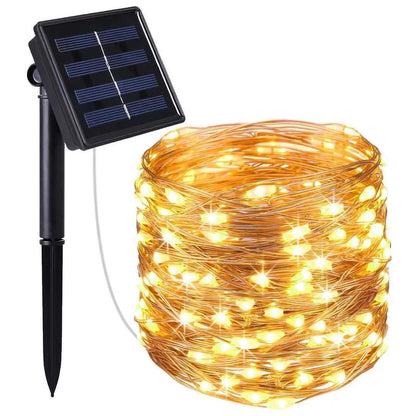 Solar Copper Wire Fairy Lights with Remote Control