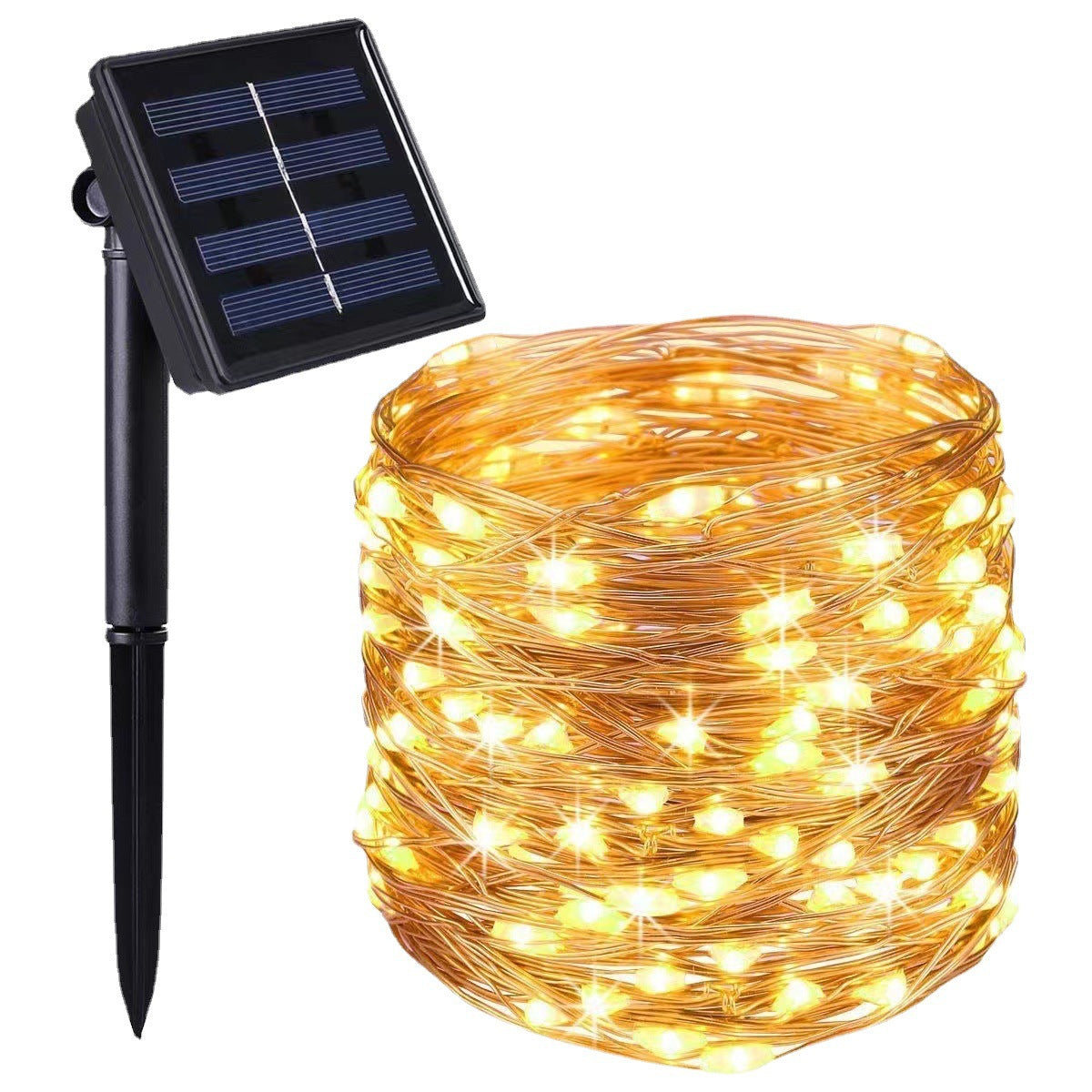 Solar Copper Wire Fairy Lights with Remote Control