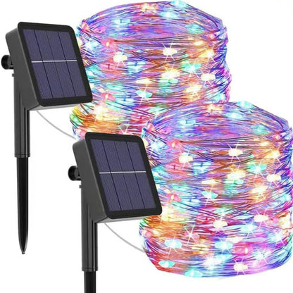 Solar Copper Wire Fairy Lights with Remote Control