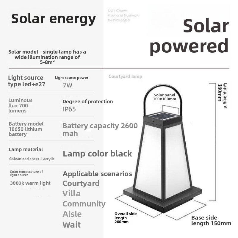 Solar Courtyard Lawn Lights
