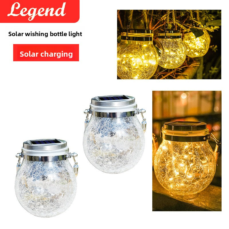 Solar Crack Glass Jar