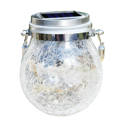 Solar Crack Glass Jar