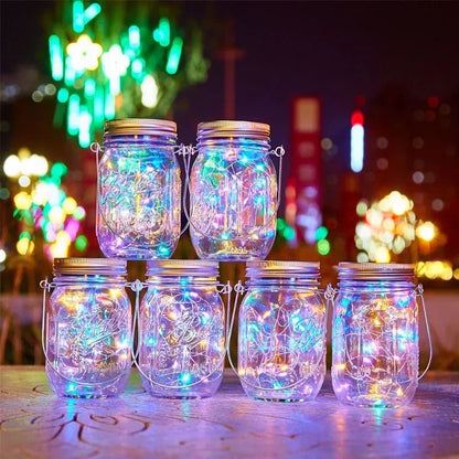 Solar Cracked Glass Bottle Light