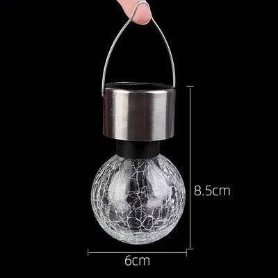 Solar Cracked Glass Bottle Light
