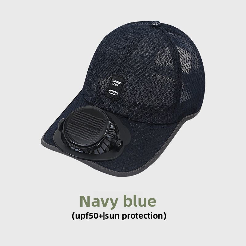 Solar Fan Baseball Cap with Breathable Mesh