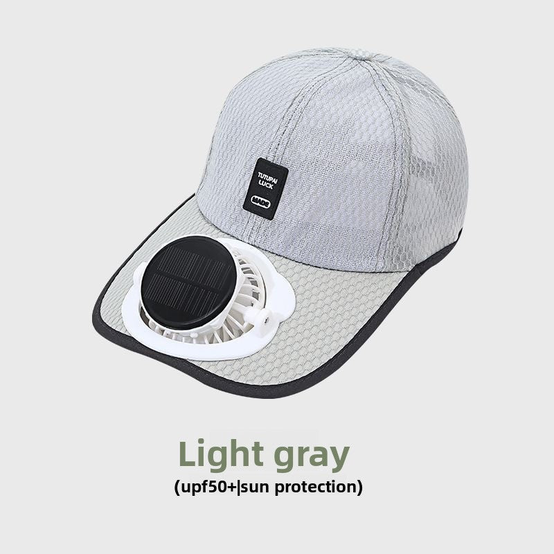Solar Fan Baseball Cap with Breathable Mesh