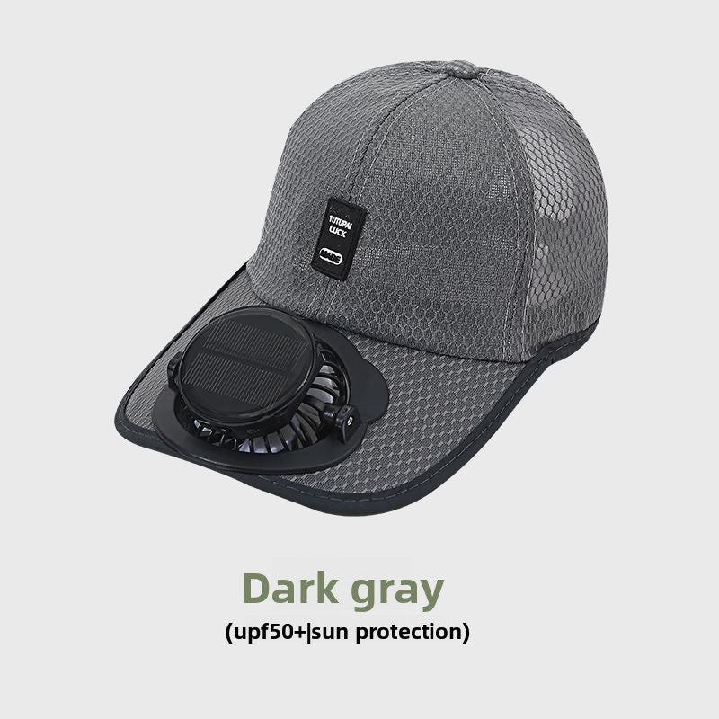 Solar Fan Baseball Cap with Breathable Mesh