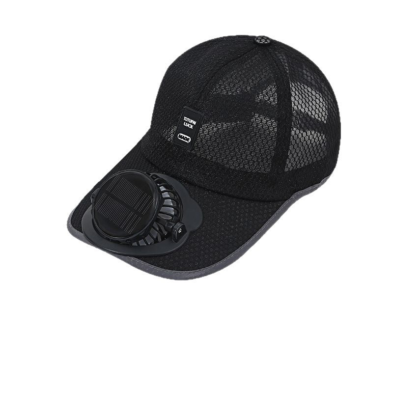 Solar Fan Baseball Cap with Breathable Mesh