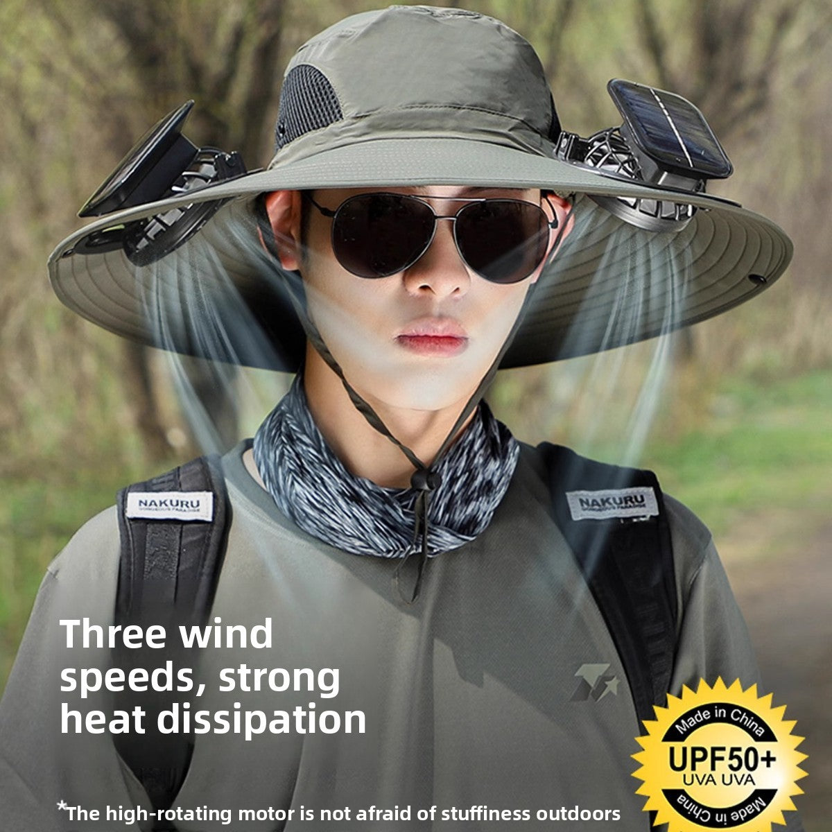 Solar fan cap
