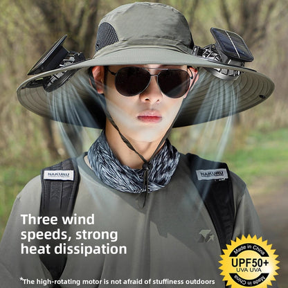 Solar fan cap