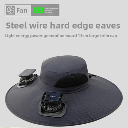Solar fan cap