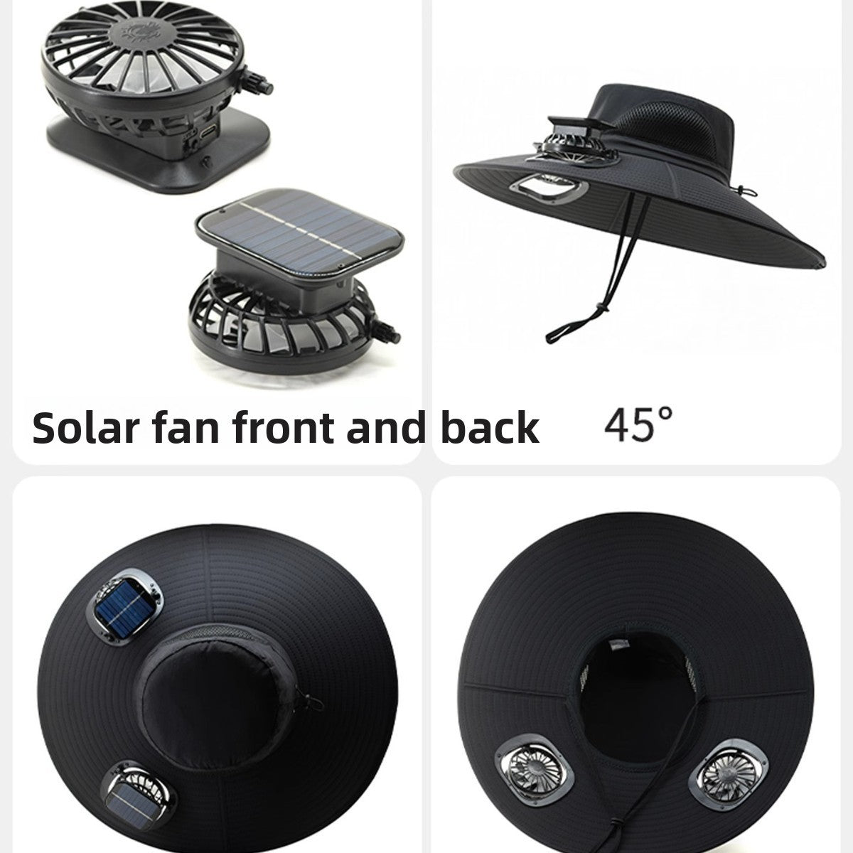 Solar fan cap