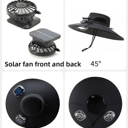 Solar fan cap