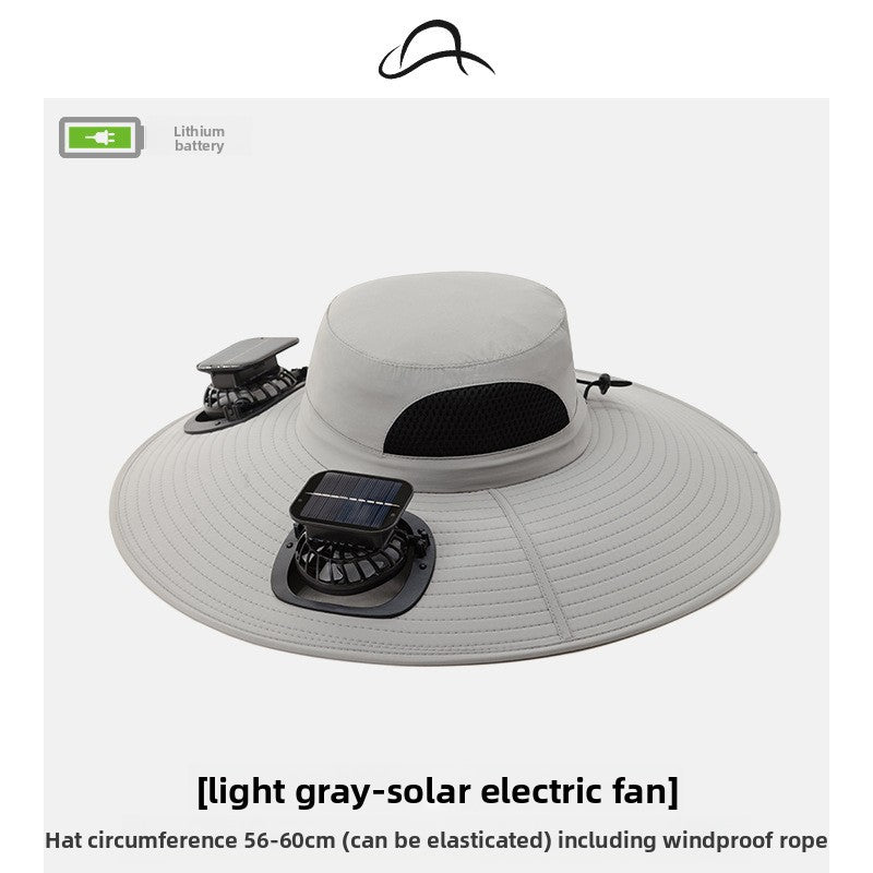 Solar fan cap
