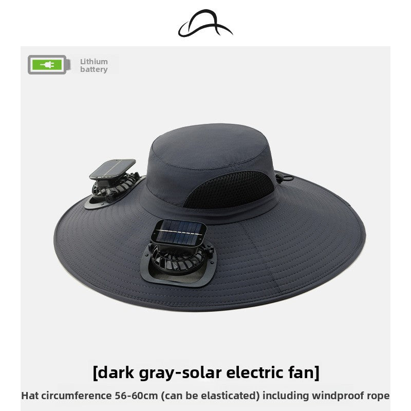 Solar fan cap