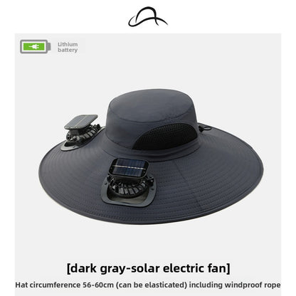 Solar fan cap