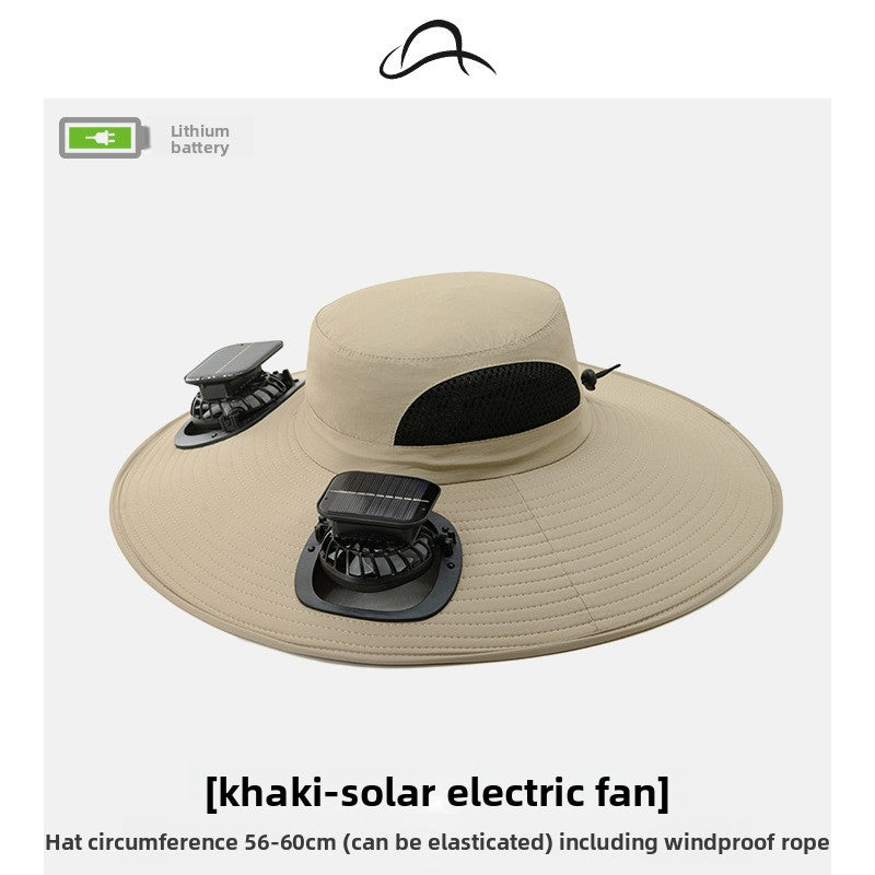 Solar fan cap