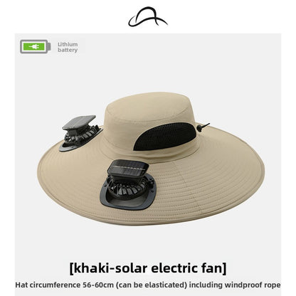 Solar fan cap