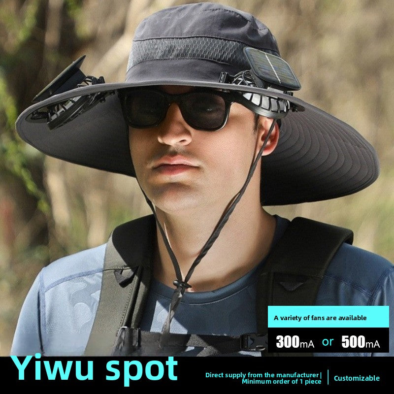 Solar fan cap