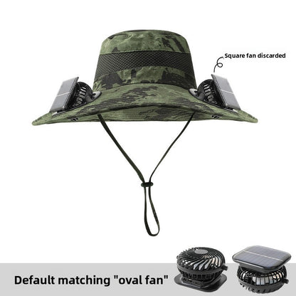 Solar fan cap
