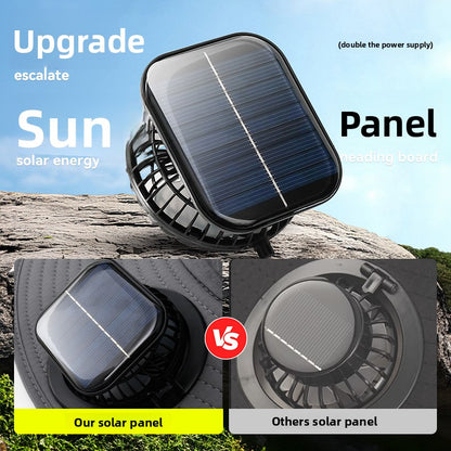 Solar fan cap