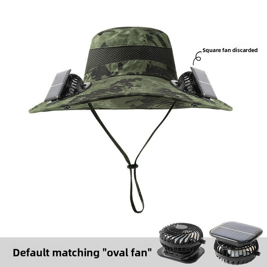 Solar fan cap