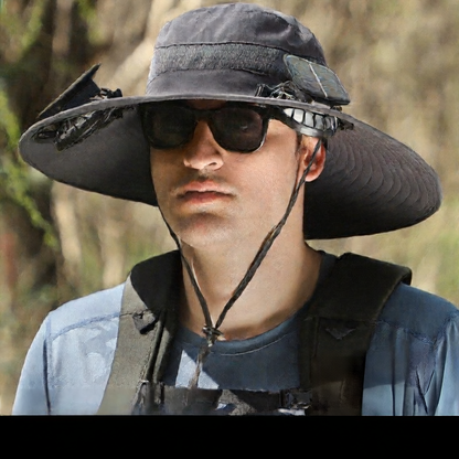 Solar fan cap
