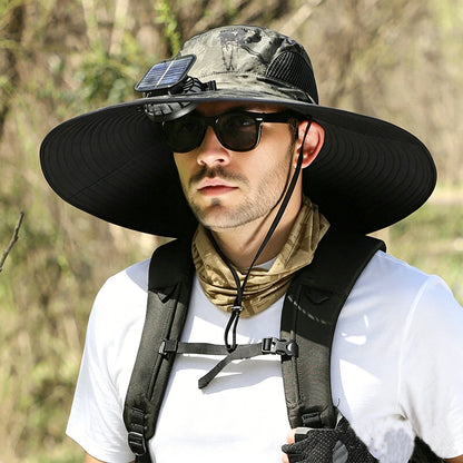 Solar Fan Hat with Built-in Ventilation