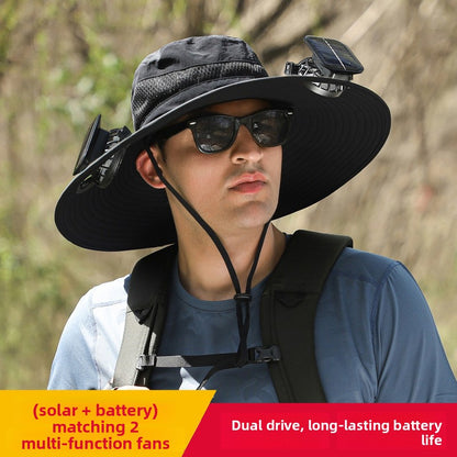 Solar Fan Hat with USB Charging Outdoor Cooling Cap