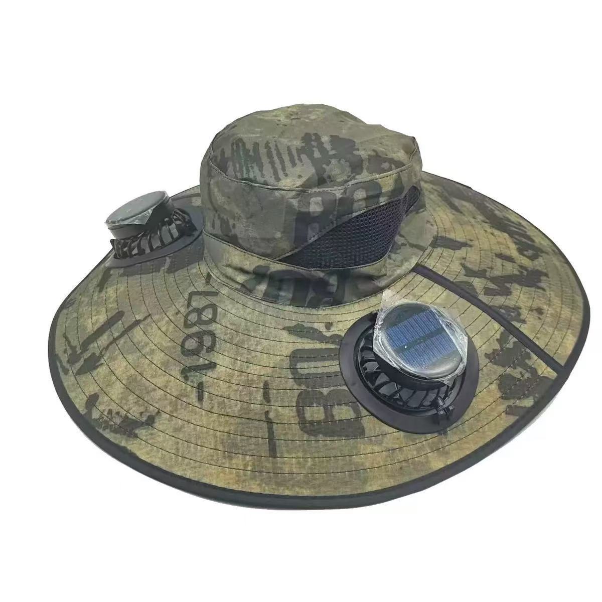 Solar Fan Sun Hat French Style Straw Hat for Women Summer Sun Protection Breathable Adjustable Wide Brim