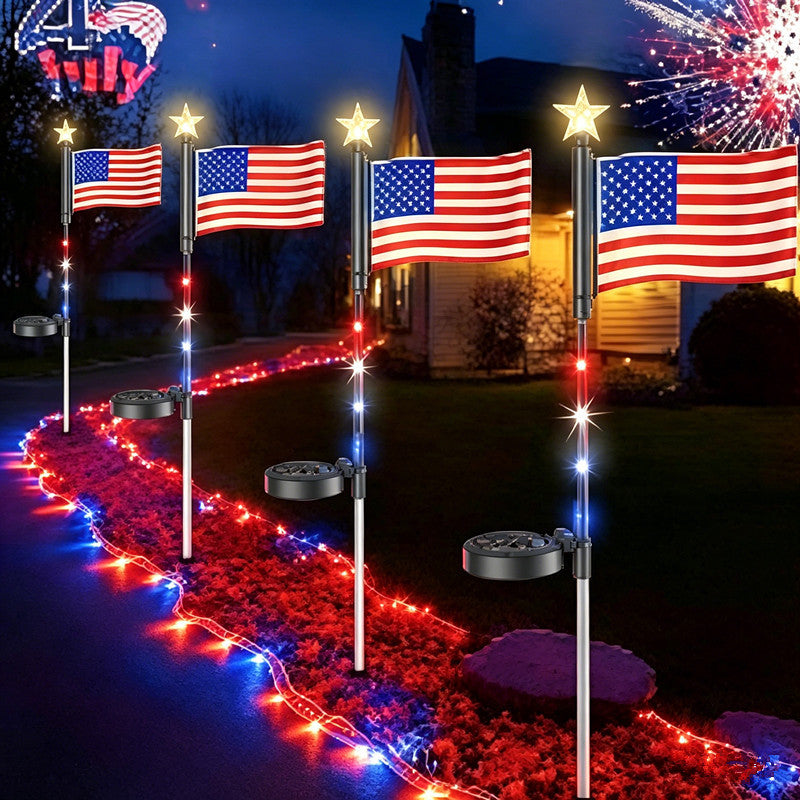 Solar Flag Ground Lights