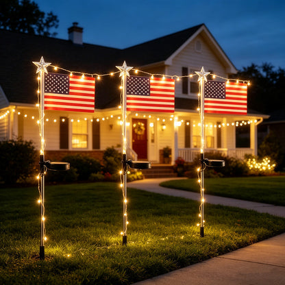 Solar Flag Ground Lights