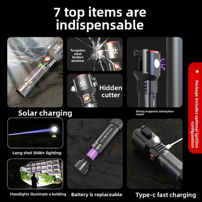Solar Flashlight Hammer