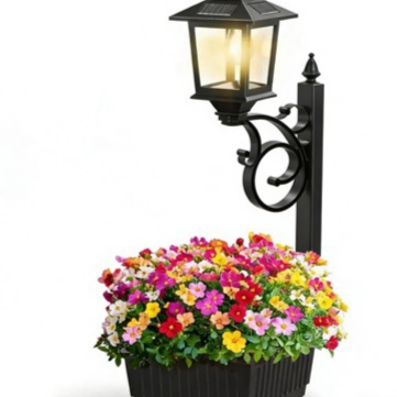 Solar Flower Pot Light Outdoor Garden Decoration