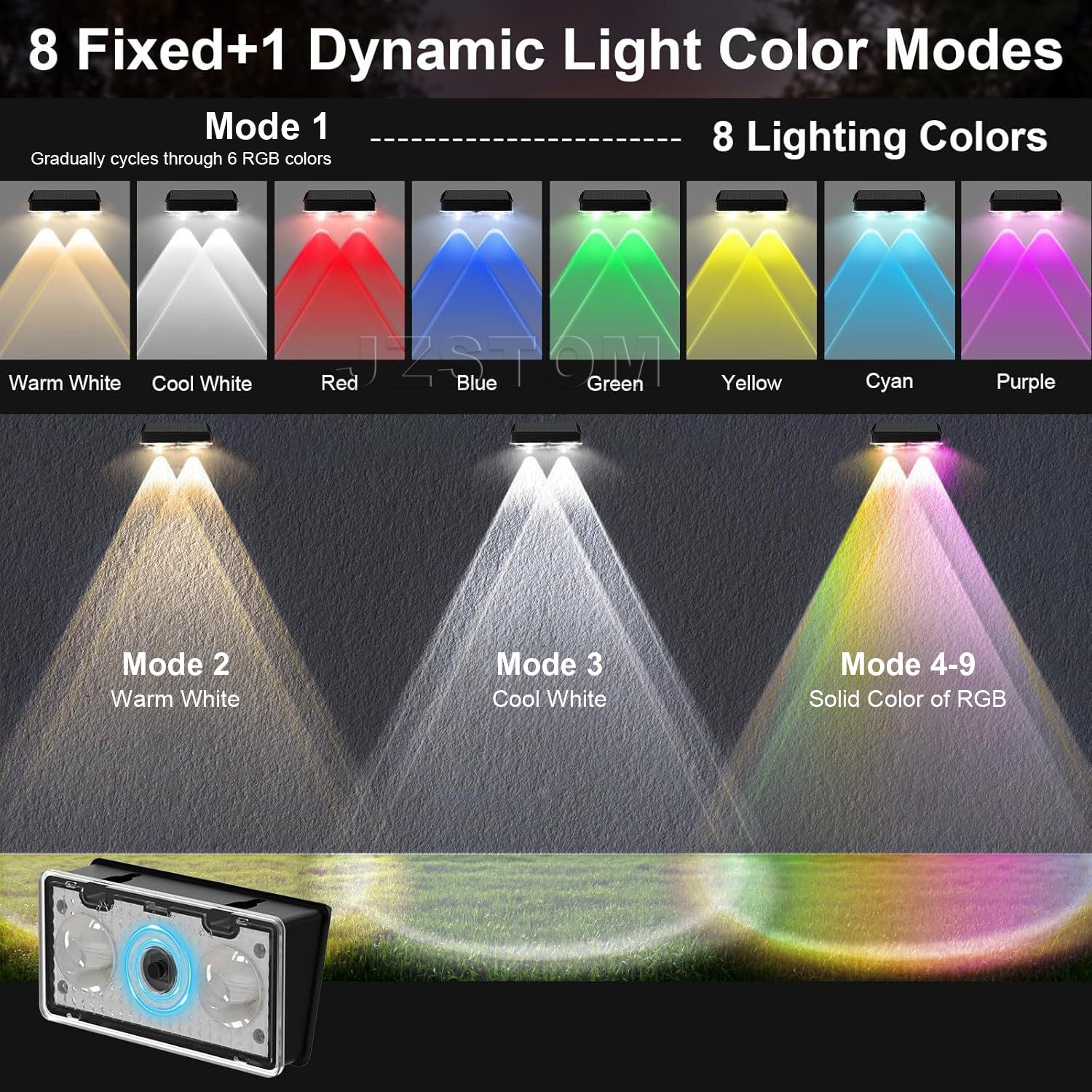 Solar Garden Light Outdoor Waterproof Automatic Wall Washer