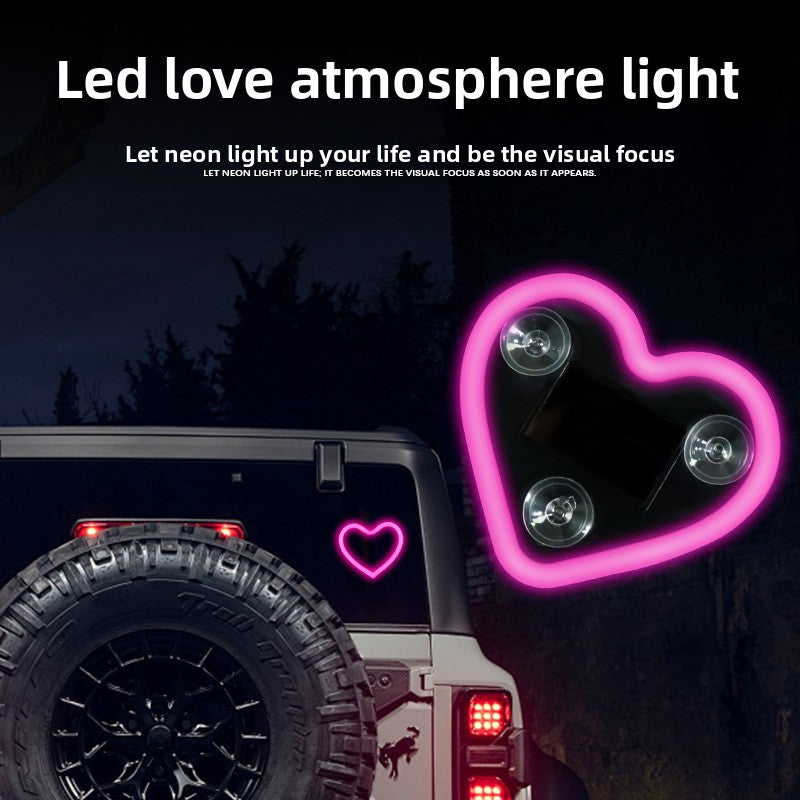 Solar Heart Car Interior Ambient Light