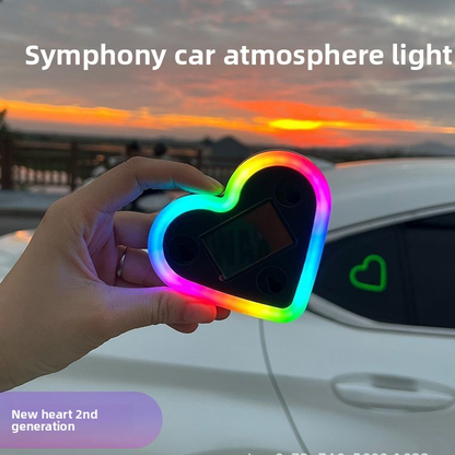 Solar Heart Shape Car Ambient Light