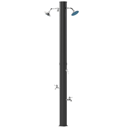 Solar heated shower