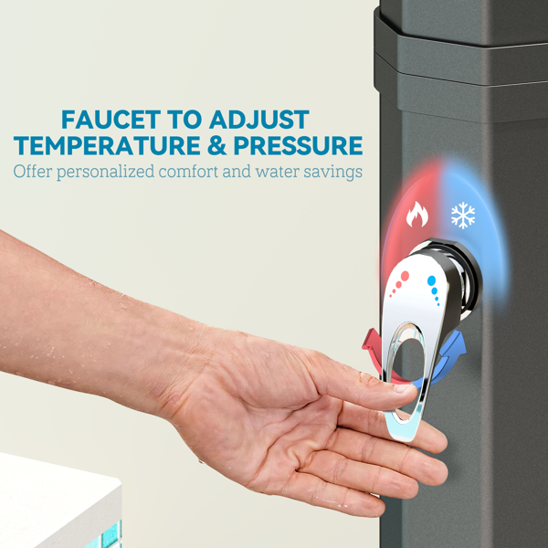 Solar heated shower