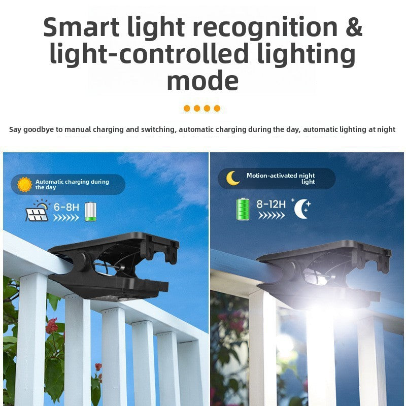 Solar Induction Clip Light for Outdoor Garden