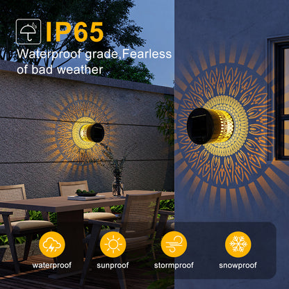 Solar Iron Art Projection Lamp