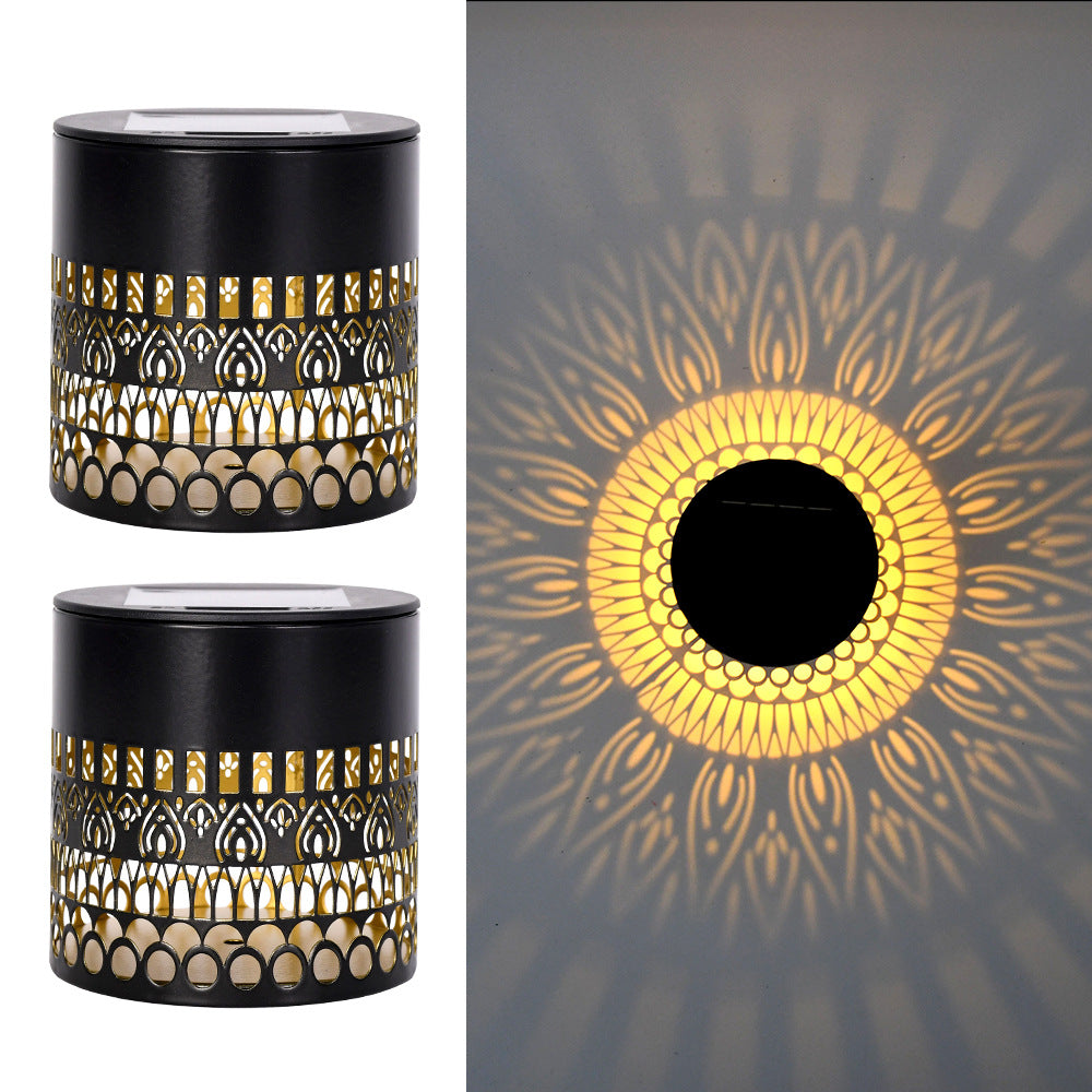 Solar Iron Art Projection Lamp