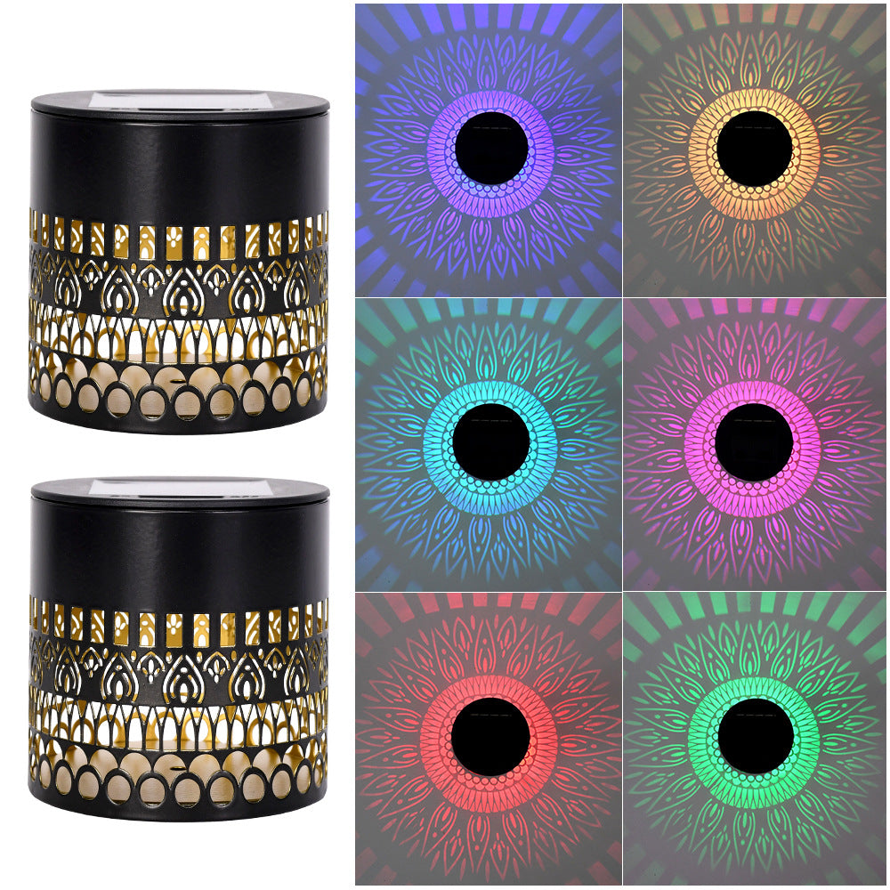 Solar Iron Art Projection Lamp