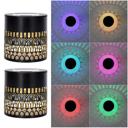 Solar Iron Art Projection Lamp