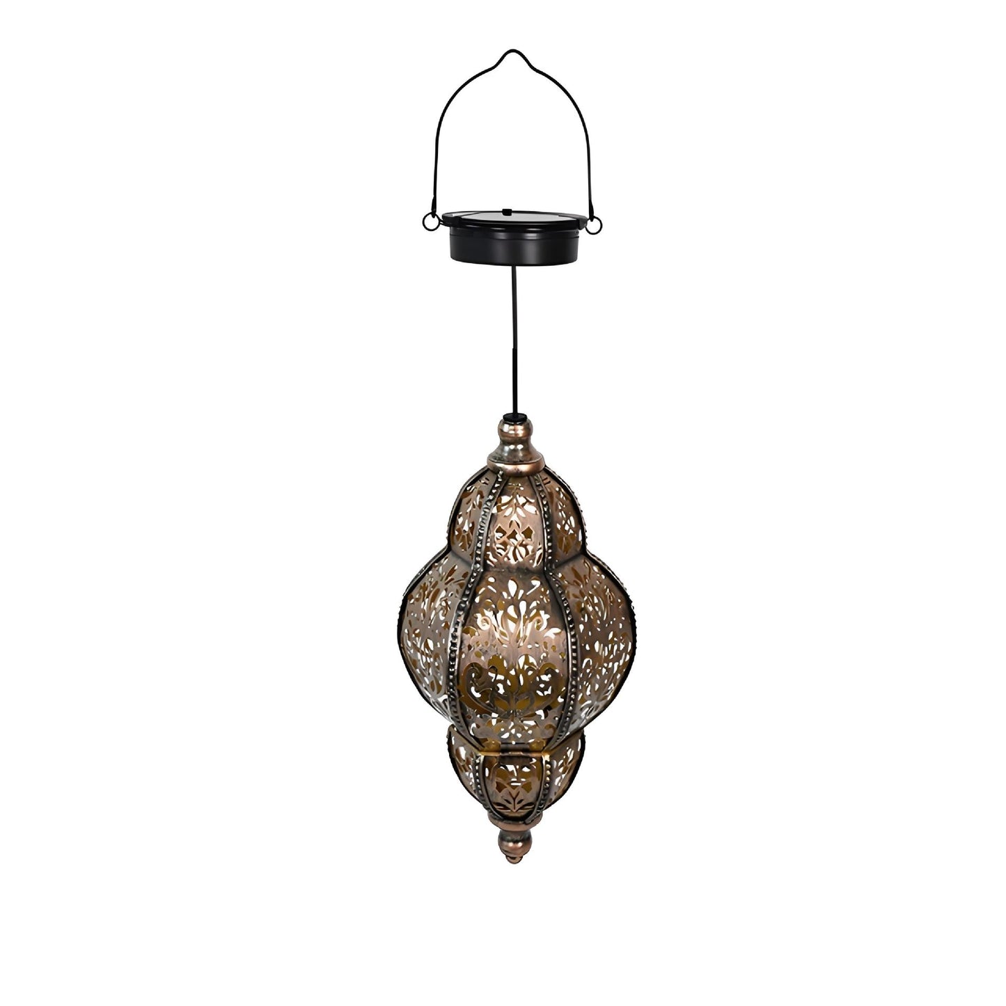 Solar Iron Baroque Garden Lantern with Projection