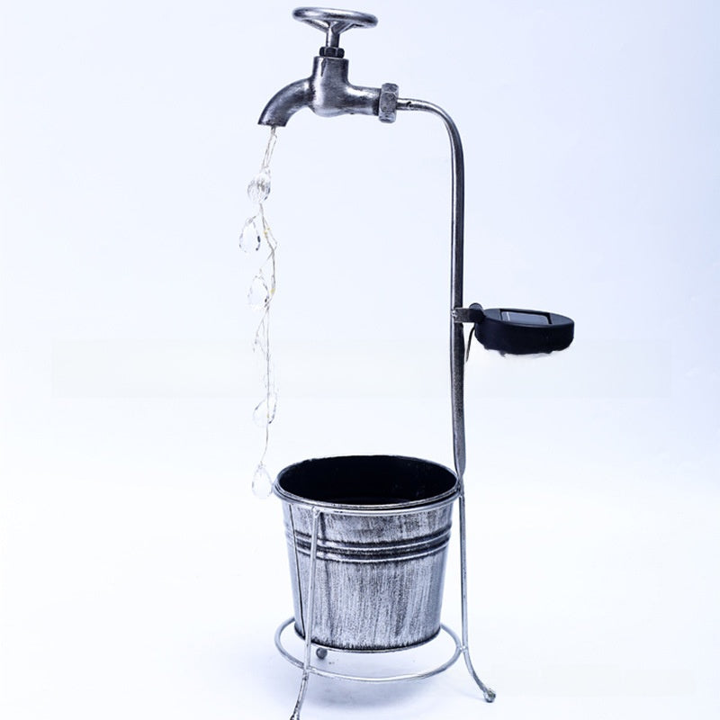 Solar Iron Water Drop Outdoor Light