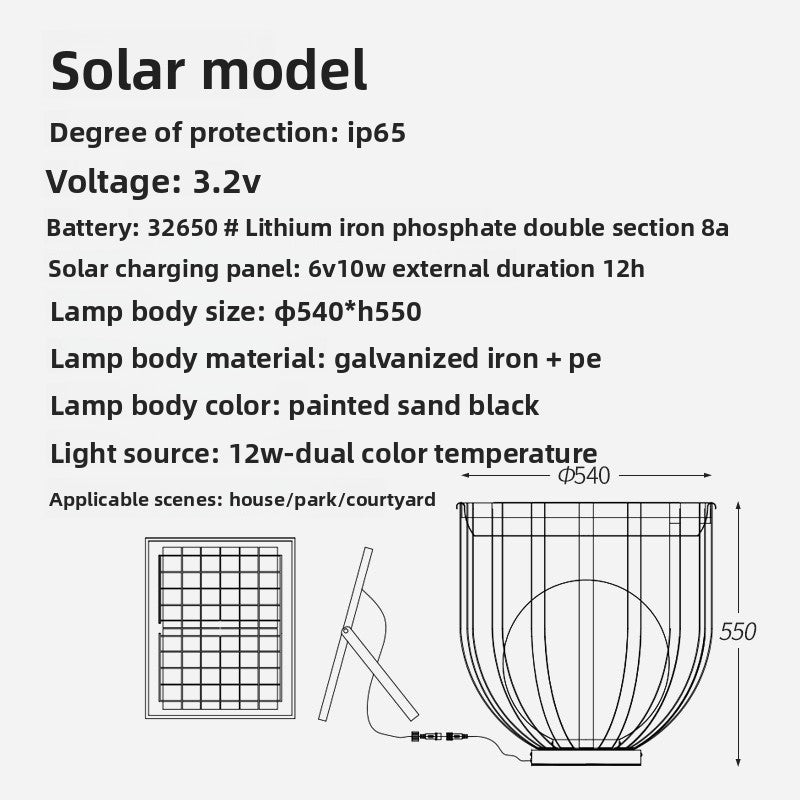 Solar lawn light